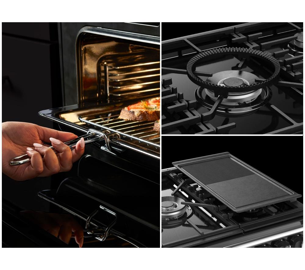 STOVES Richmond Deluxe 100DF Dual Fuel Range Cooker - Midnight Blue & Chrome