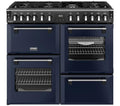 STOVES Richmond Deluxe 100DF Dual Fuel Range Cooker - Midnight Blue & Chrome