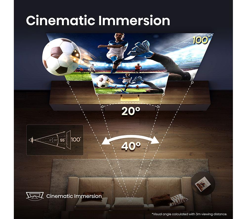 HISENSE U8Q 100" Mini LED 4K 165Hz Smart AI TV with Freely - 100U8QTUK