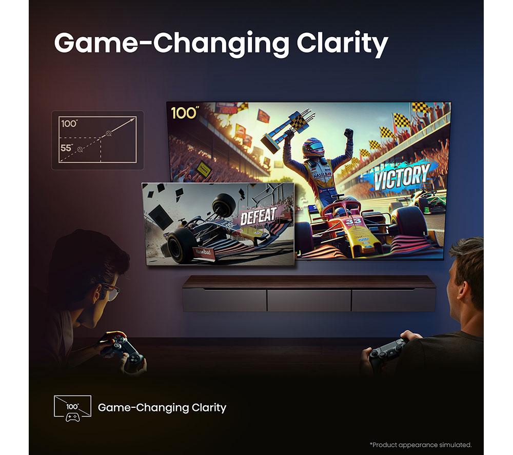 HISENSE U8Q 100" Mini LED 4K 165Hz Smart AI TV with Freely - 100U8QTUK