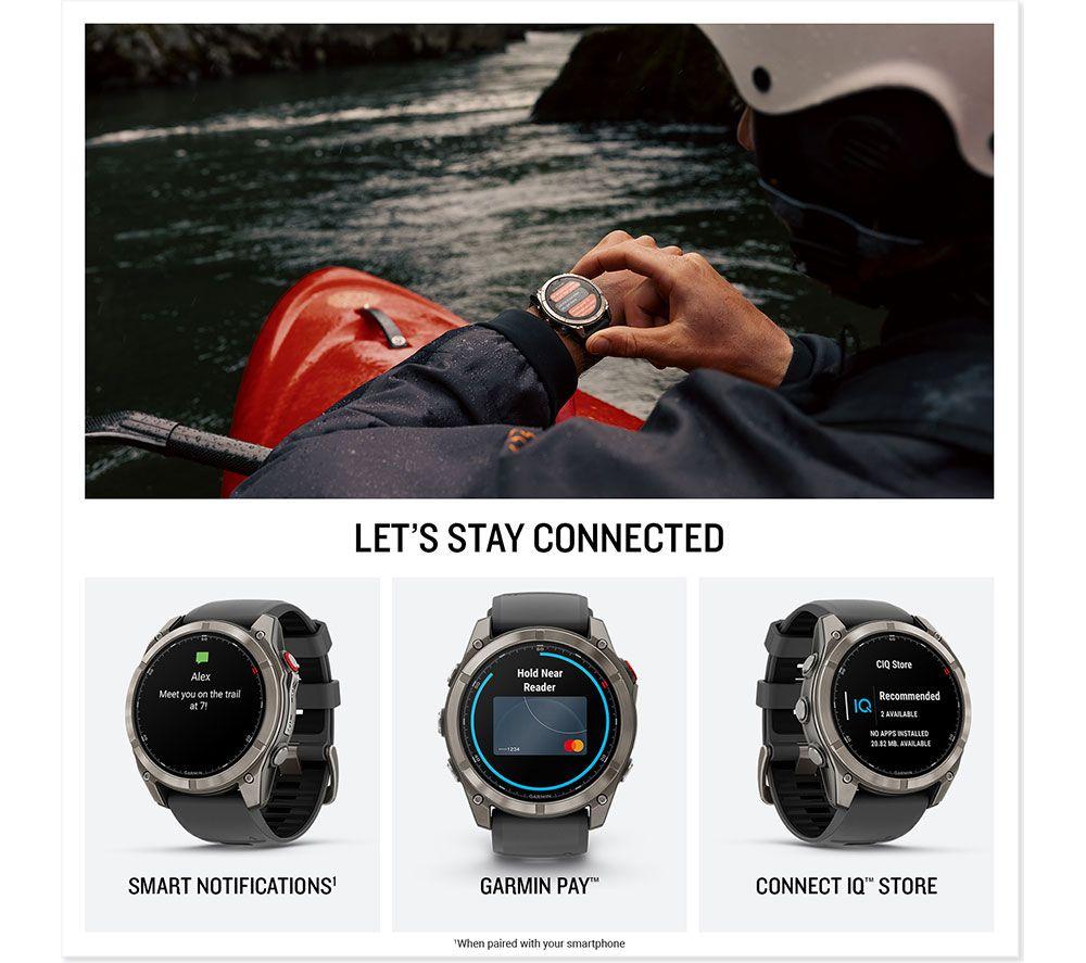 GARMIN fenix 8 Pro AMOLED Smart Watch - Graphite & Black, 51 mm