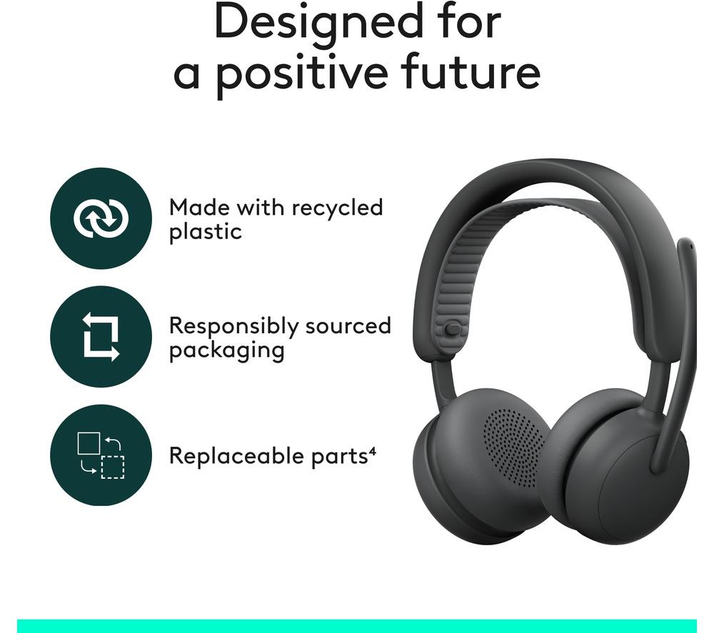 LOGITECH Zone 2 ES Wireless Headset - Graphite