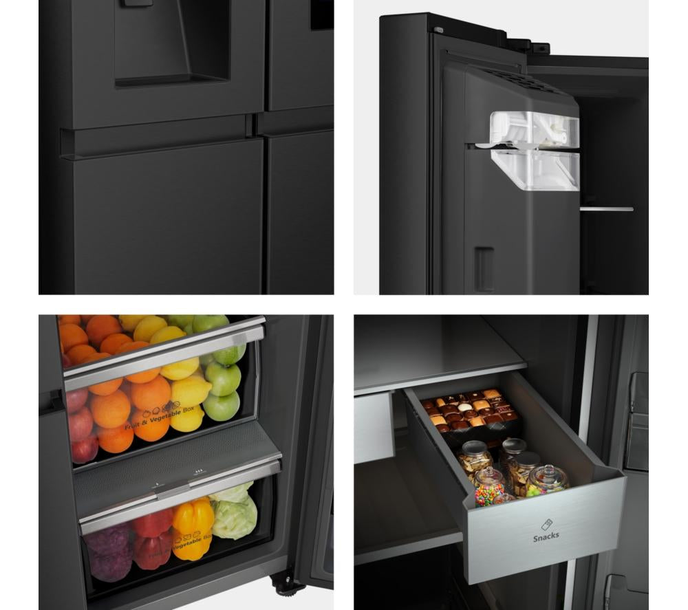 Frigorífico americano HISENSE PureFlat Smart Screen RS9P628GPFE - Negro