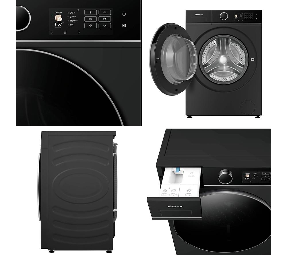 Lavadora Secadora HISENSE KitchenFit 5i Series WD5I1245BBR con Wi-Fi de 12 kg - Negra
