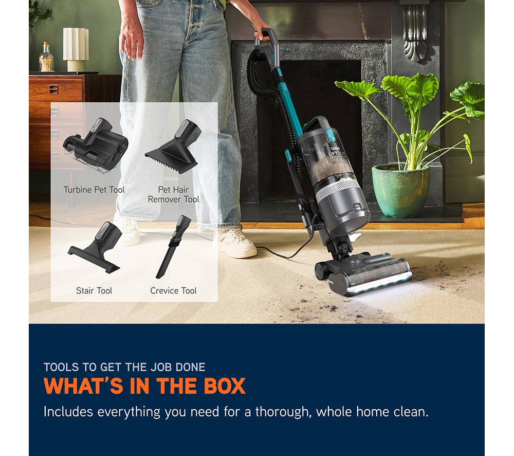 Aspiradora sin bolsa vertical VAX LiftOut Reach Pet Design - Grafito y Teal