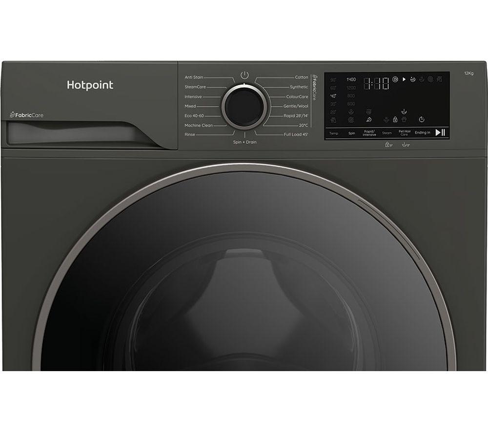 HOTPOINT FabricCare HBCA 123G CARE UK 12 kg 1400 Spin Washing Machine - Grey