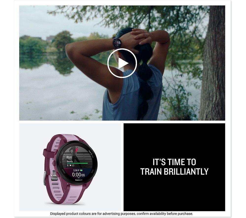 GARMIN Forerunner 165 Music Sports Watch - Black & Slate, 43 mm