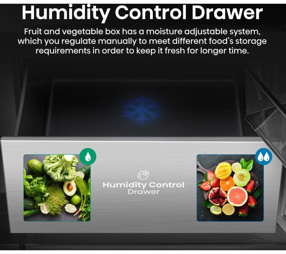 Frigorífico combi inteligente HISENSE KitchenFit RQ768N4GVE – Cristal plateado