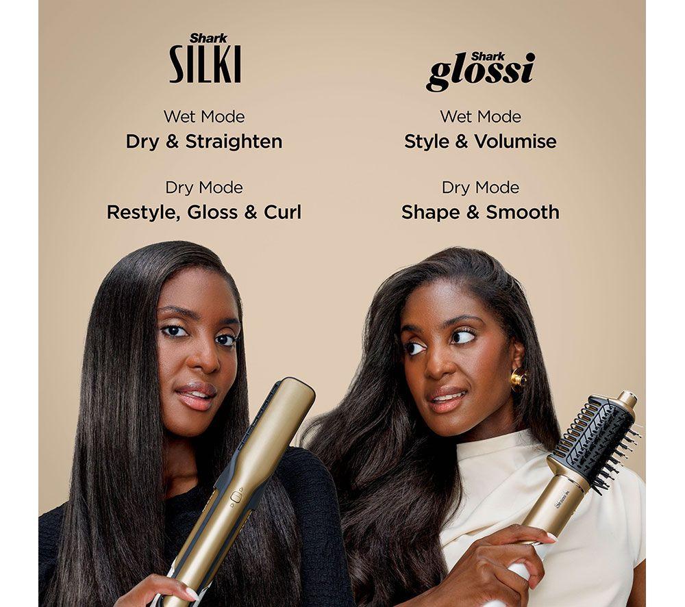 SHARK Glam Straight, Waves & Curls HD6052SUK Multi-Styler - Gold