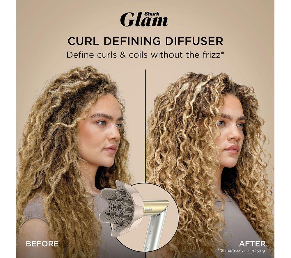 SHARK Glam Straight, Waves & Curls HD6052SUK Multi-Styler - Gold