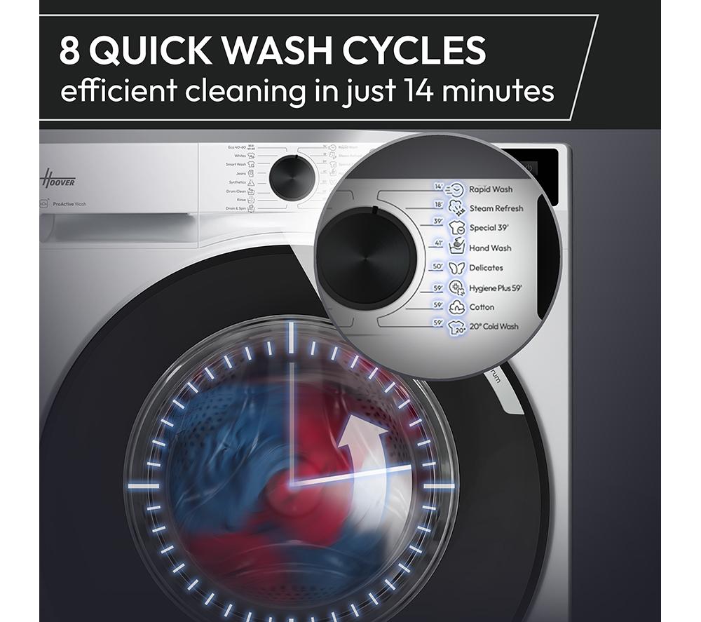 HOOVER Pro Wash Serie 3 HBWR 496B8-80 WLAN-fähiger 9 kg Waschtrockner – Weiß