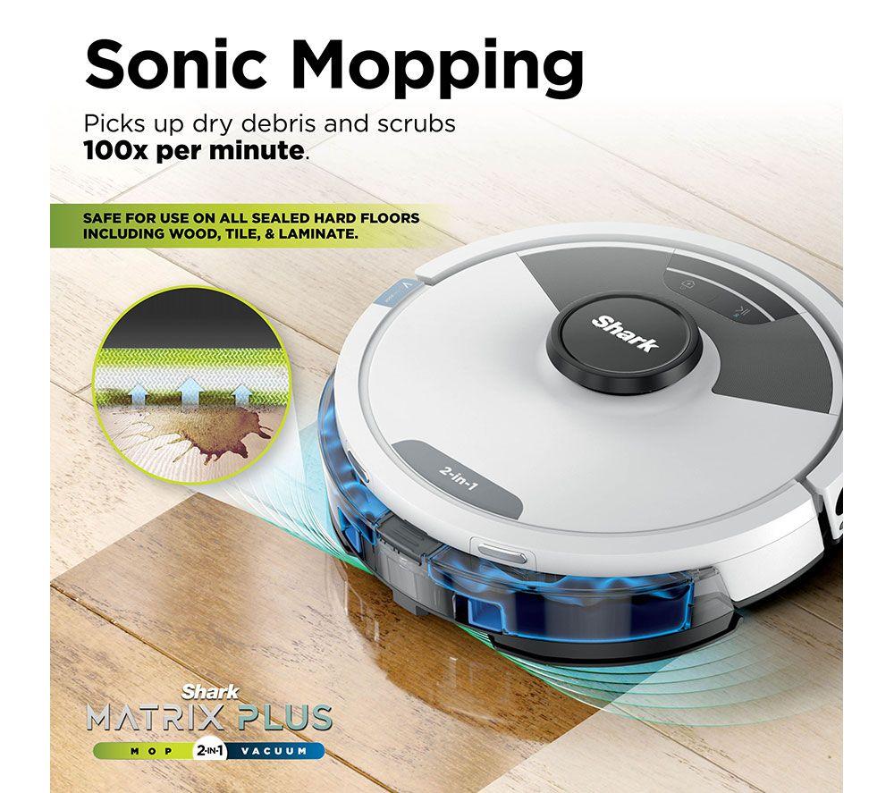 SHARK RV2620WDUKWH Matrix Plus 2-in-1 Robot Vacuum Cleaner - White & Silver