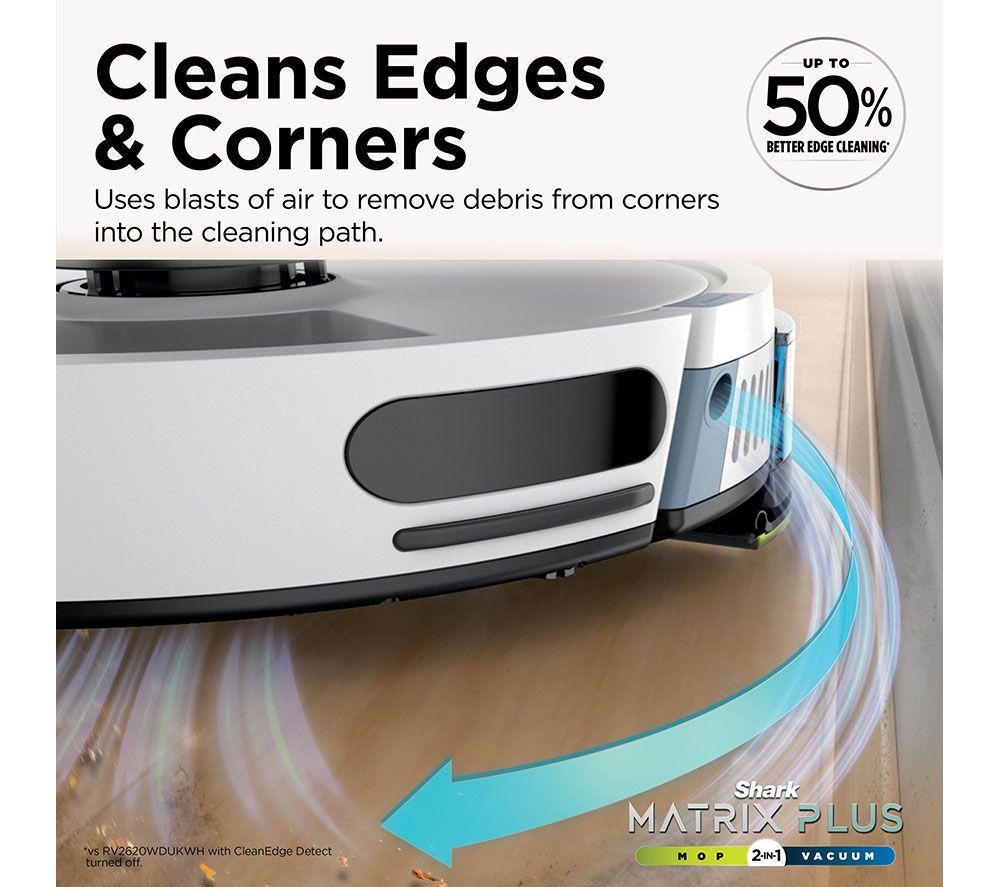 SHARK RV2620WDUKWH Matrix Plus 2-in-1 Robot Vacuum Cleaner - White & Silver
