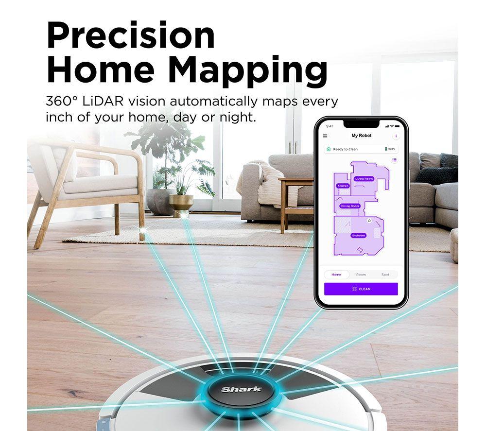 SHARK RV2620WDUKWH Matrix Plus 2-in-1 Robot Vacuum Cleaner - White & Silver