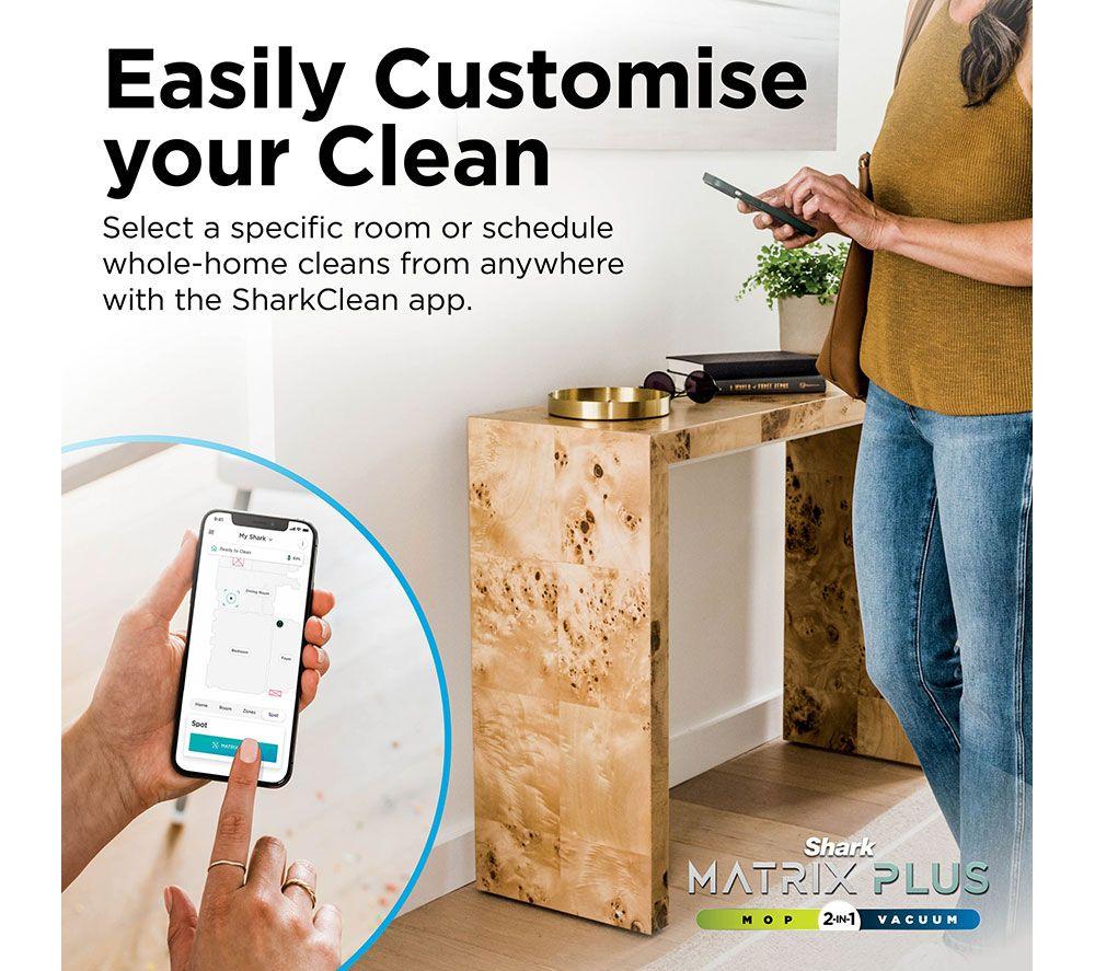 SHARK RV2620WDUKWH Matrix Plus 2-in-1 Robot Vacuum Cleaner - White & Silver