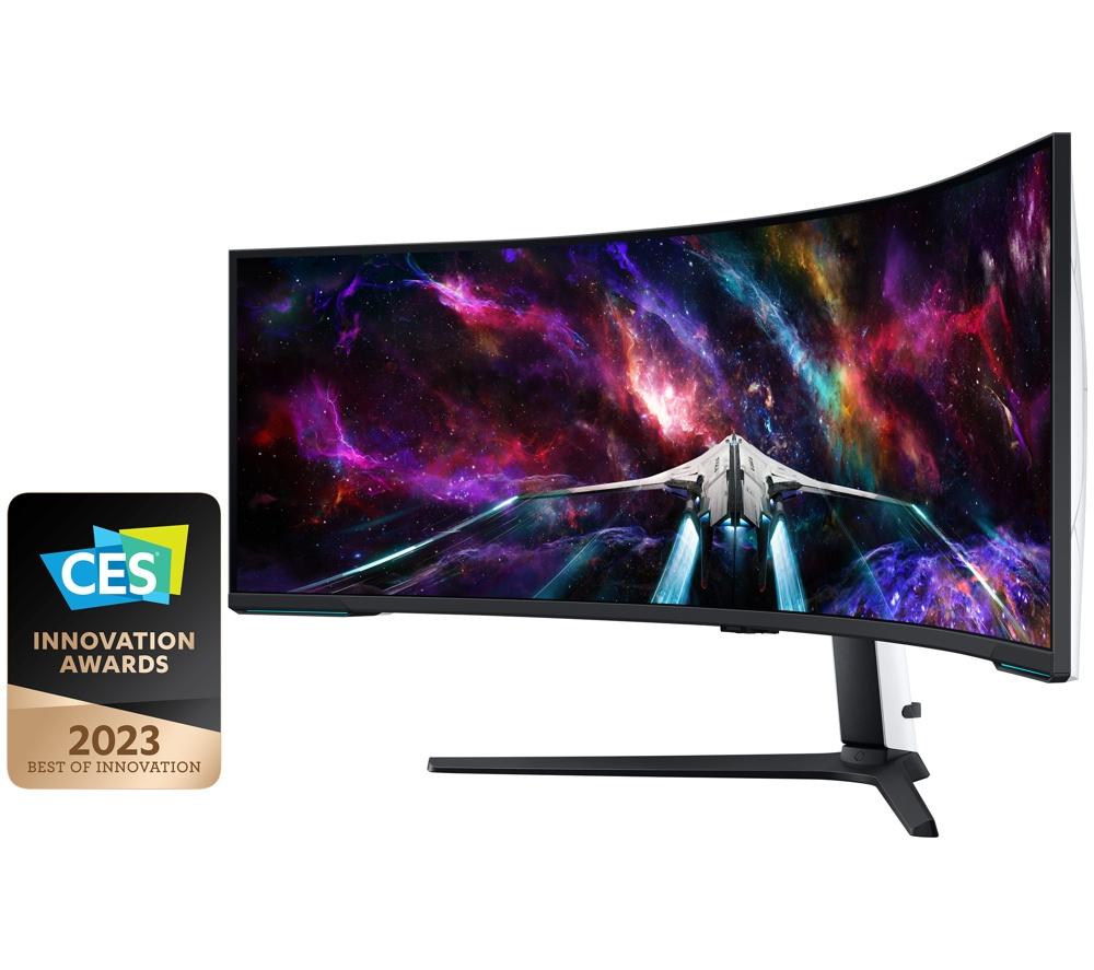 SAMSUNG Odyssey Neo G9 LS57CG952NUXXU 8K UHD 57" Curved Mini-LED-Gaming-Monitor – Schwarz & Weiß