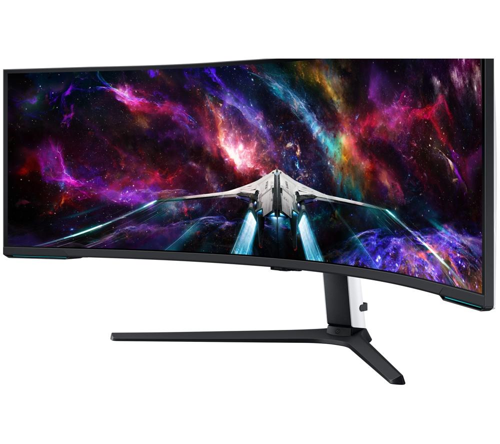 SAMSUNG Odyssey Neo G9 LS57CG952NUXXU 8K UHD 57" Curved Mini-LED-Gaming-Monitor – Schwarz & Weiß