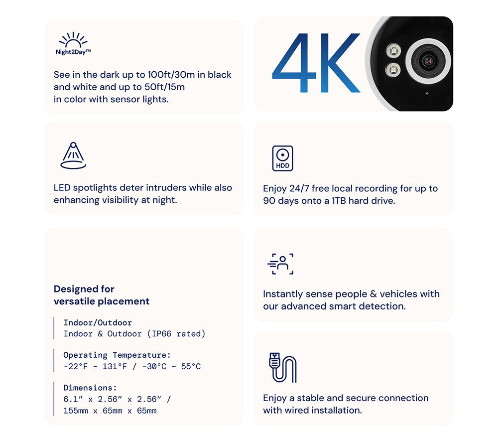 SWANN AdvancedX SWNVK-8ADVANX4B 8-channel 4K Ultra HD NVR Security System - 1TB, 4 Bullet Cameras