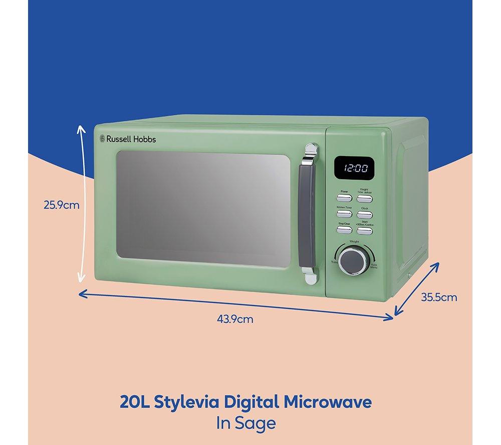 RUSSELL HOBBS Stylevia RHM2026SG Solo Microwave - Sage Green