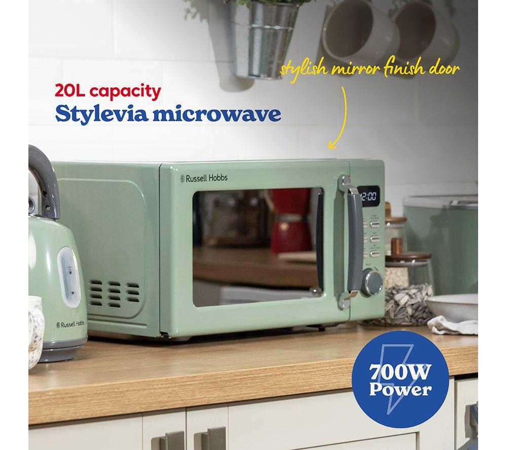 RUSSELL HOBBS Stylevia RHM2026SG Solo Microwave - Sage Green