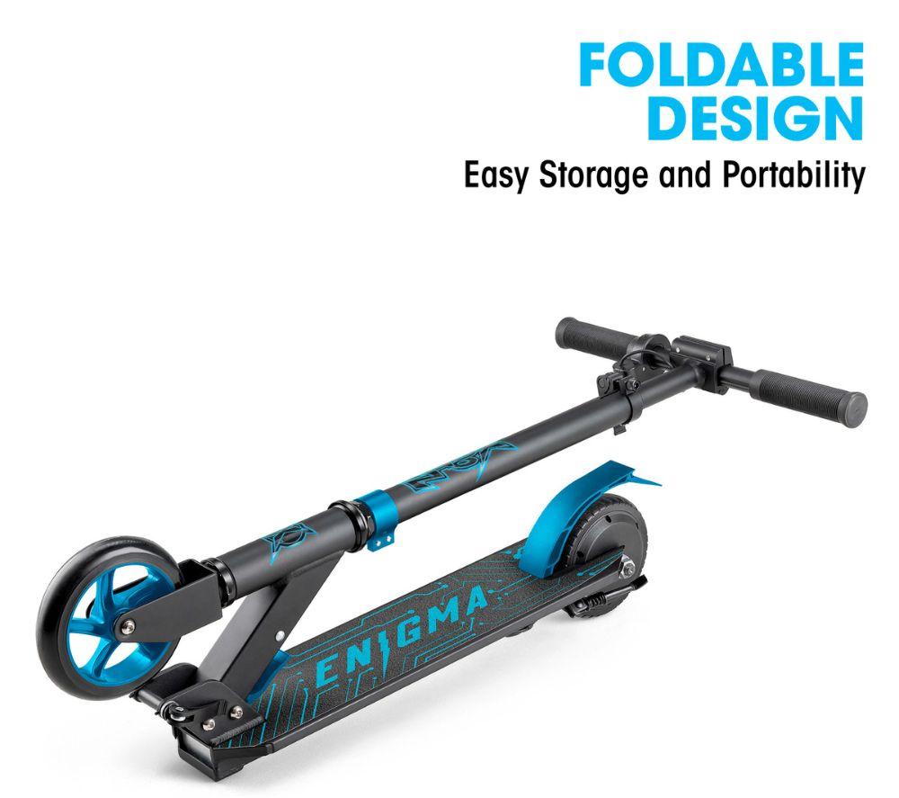 XOOTZ Enigma Electric Folding Kids Scooter - Blue