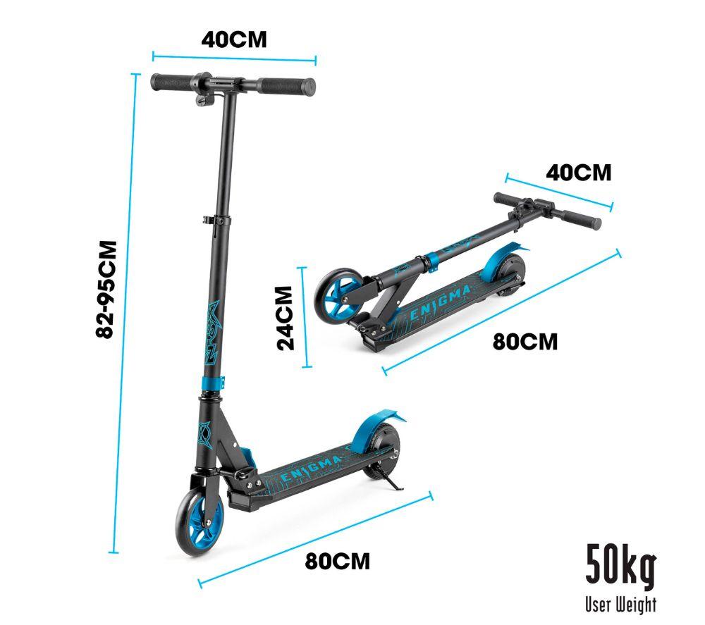 XOOTZ Enigma Electric Folding Kids Scooter - Blue