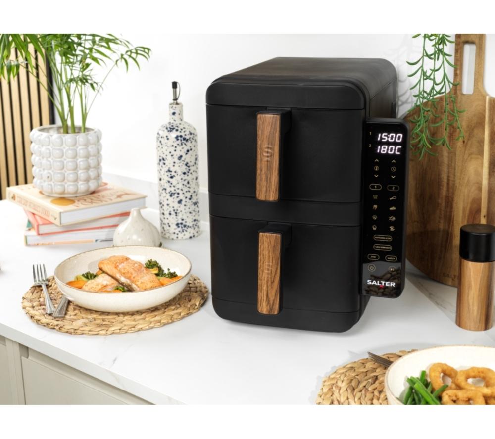 SALTER Toronto Verticook Ultra EK6642WBLK 9L Dual Air Fryer - Black