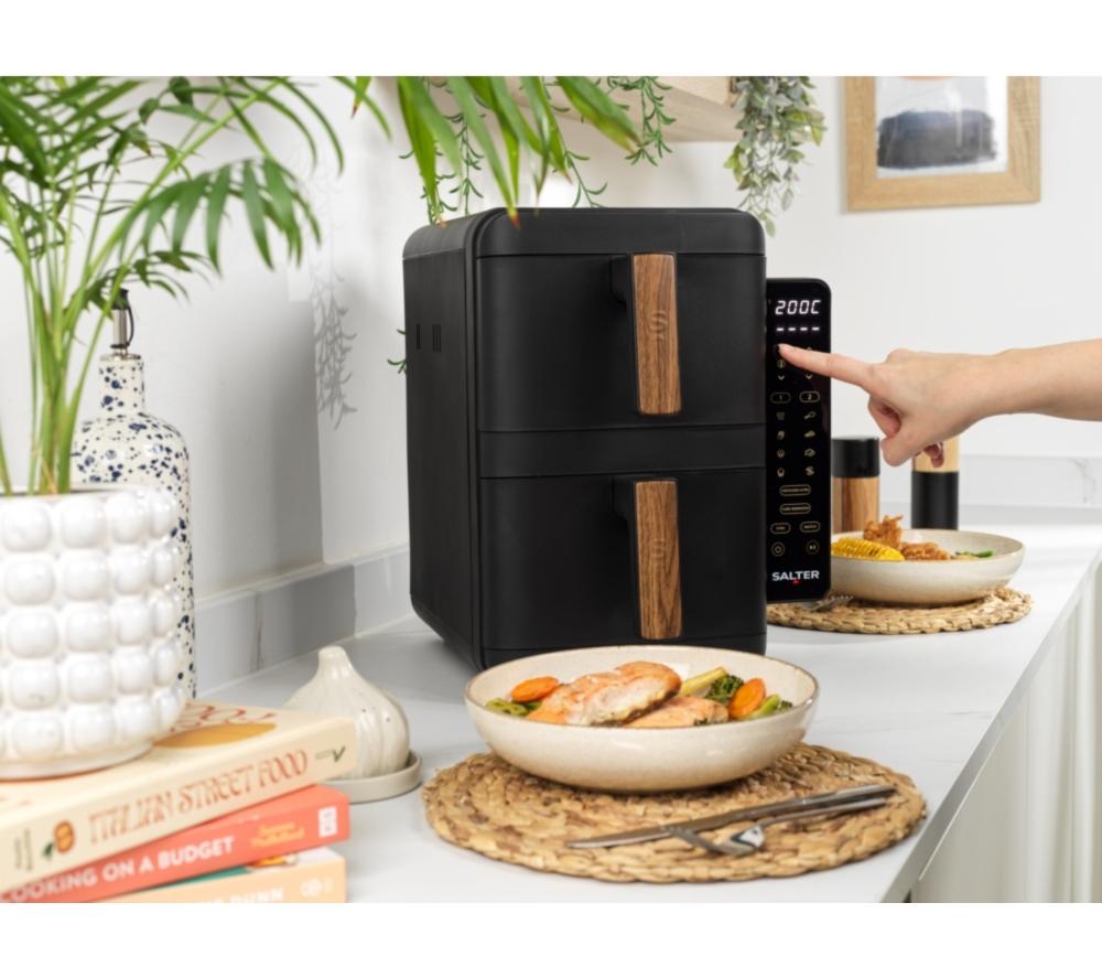 SALTER Toronto Verticook Ultra EK6642WBLK 9L Dual Air Fryer - Black