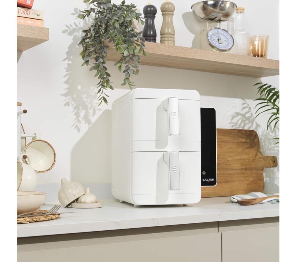 SALTER VertiCook Ultra EK6642WHT Freidora de aire doble de 9 L - Blanco