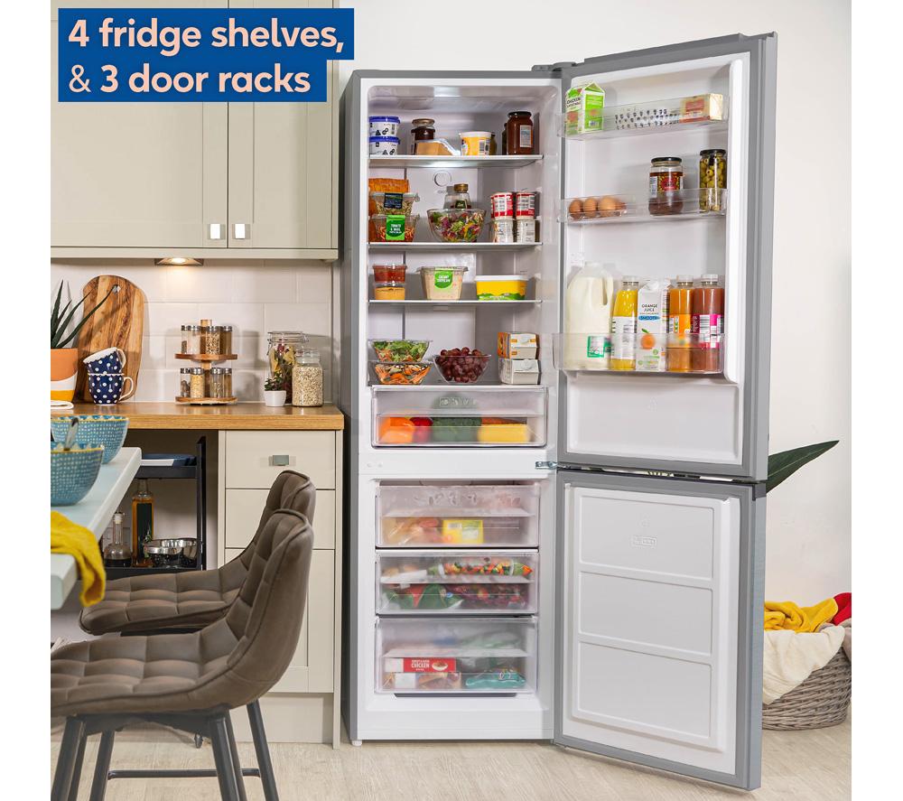 RUSSELL HOBBS RH186FFFF60SS/01 70/30 Fridge Freezer - Stainless Steel