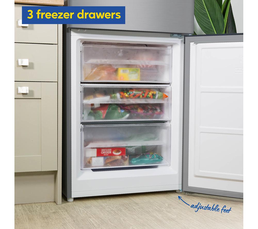 RUSSELL HOBBS RH186FFFF60SS/01 70/30 Fridge Freezer - Stainless Steel