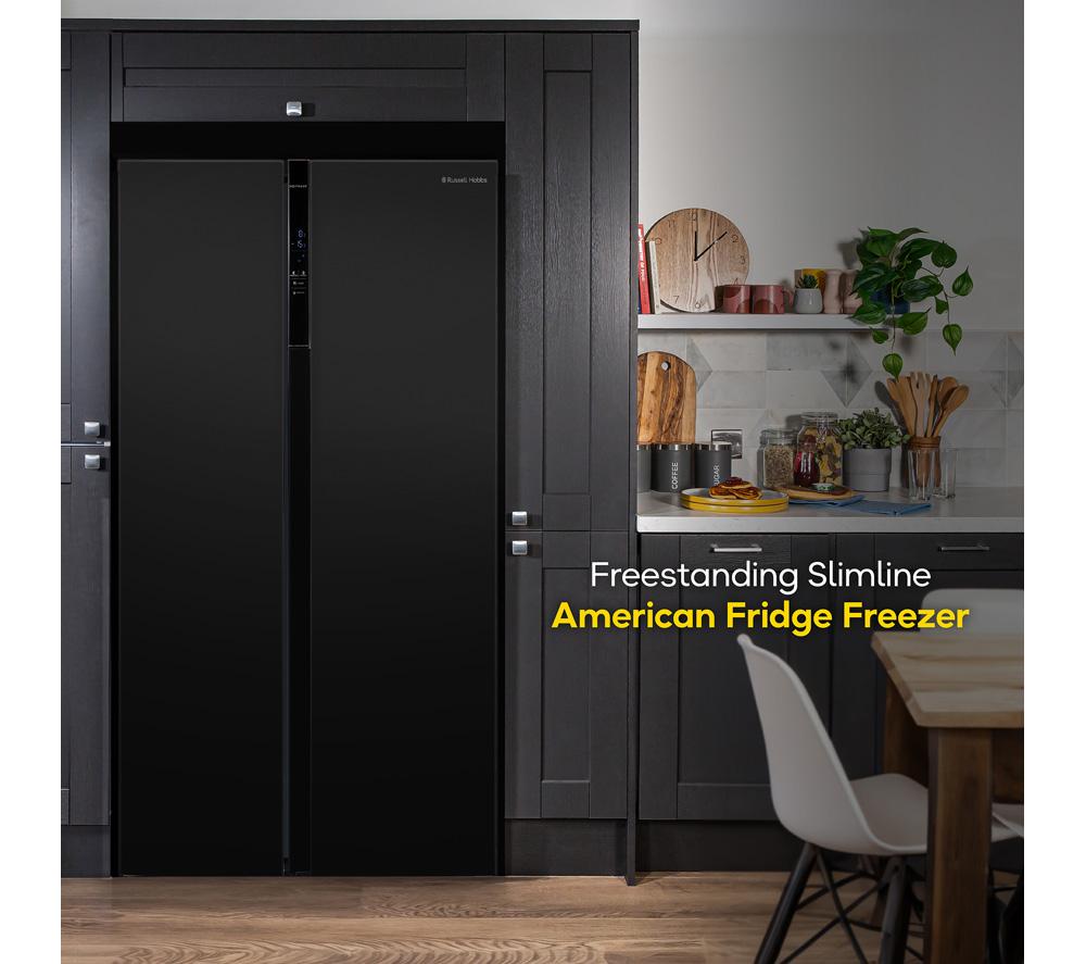 Frigorífico americano Russell Hobbs RH90AFF201B - Negro