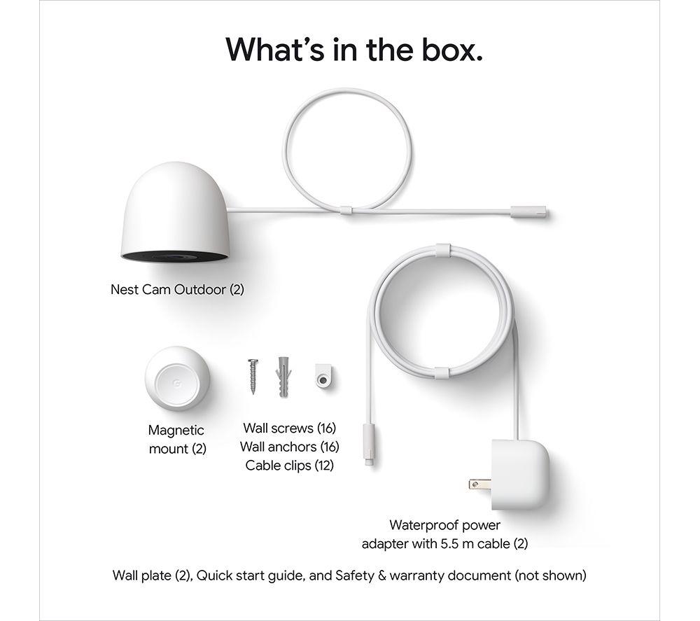 GOOGLE Nest Cam Outdoor (2nd Gen) Smart Security Camera - Wired