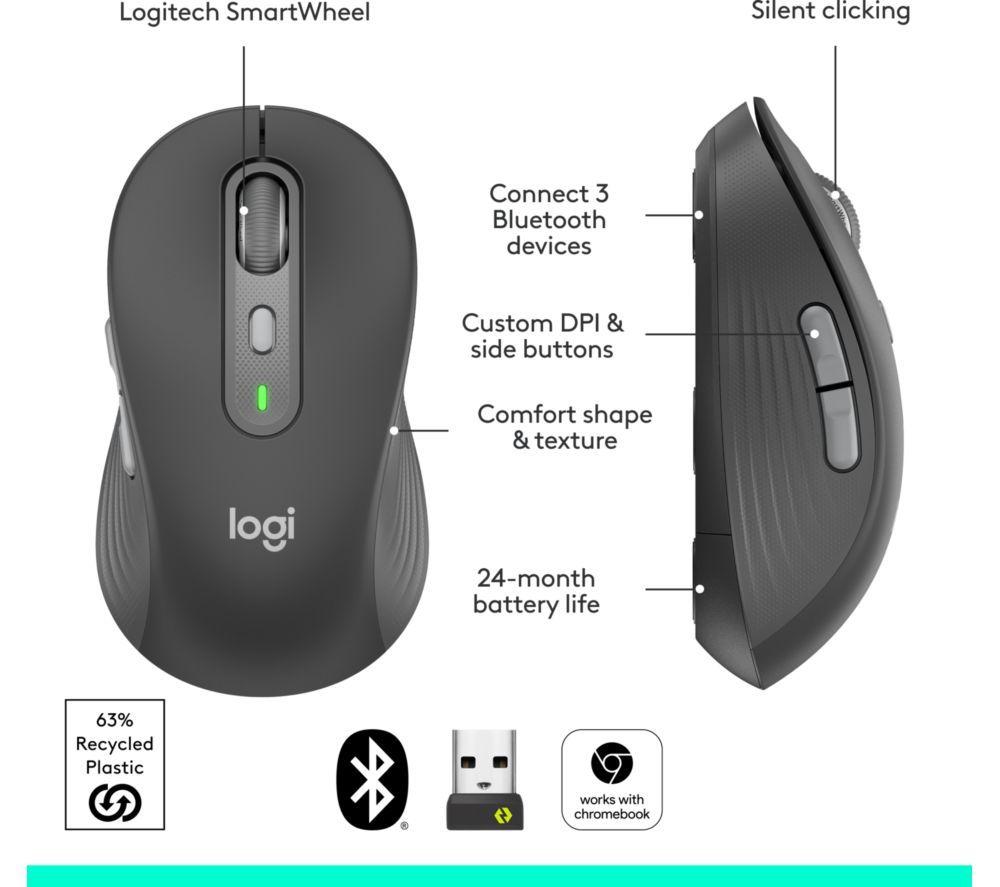 Ratón Óptico Inalámbrico LOGITECH Signature Plus M750 L