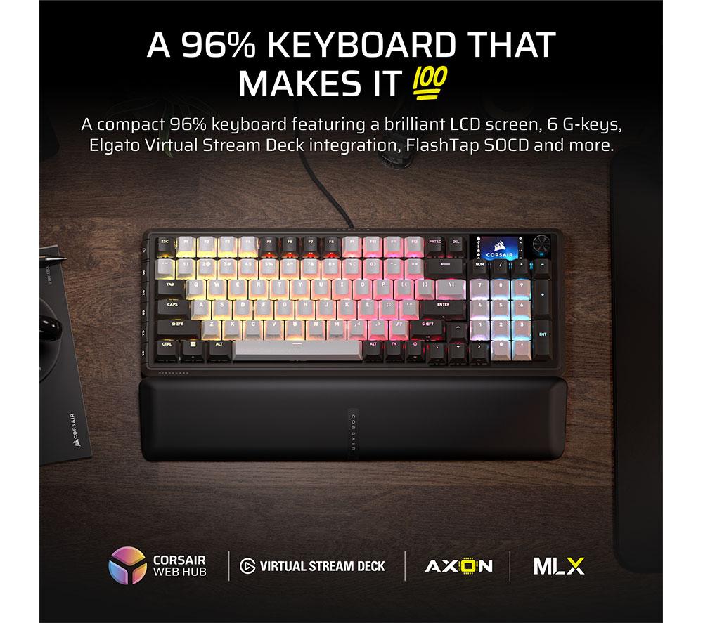 CORSAIR VANGUARD 96 Mechanical Gaming Keyboard - Black & Dual Tone