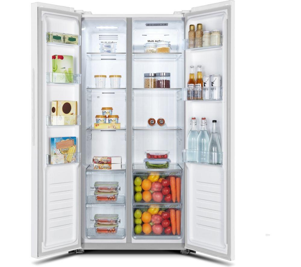 LOGIK LESSBSW26 Slim Amerikanischer Side-by-Side Kühlschrank - Weiß