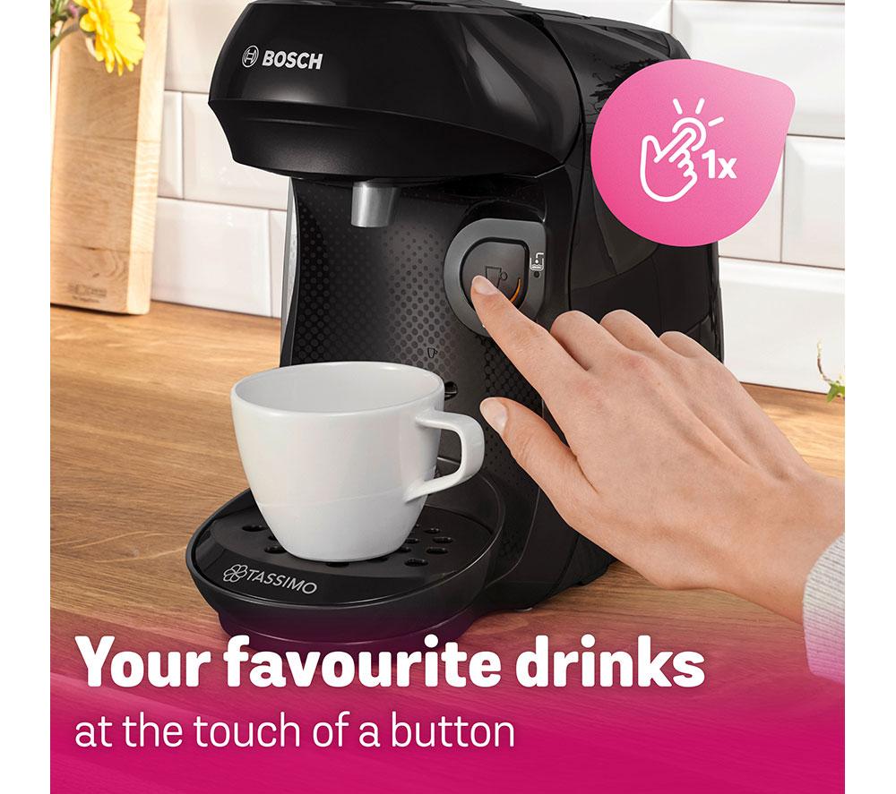 TASSIMO by Bosch Happy Friendly TAS102EGBC Kaffeemaschinen-Starter-Kit – Schwarz