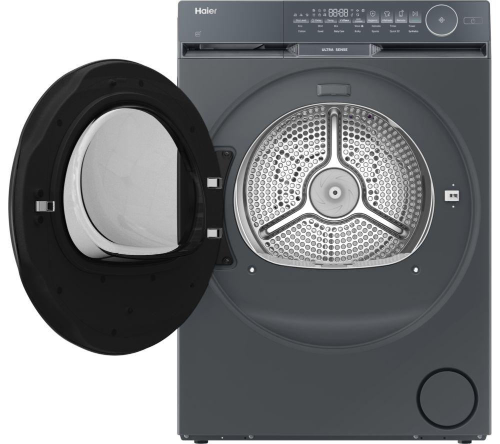 HAIER X Series 9 HD90-CQ387PGU-UK WiFi-enabled 9 kg Heat Pump Tumble Dryer - Graphite