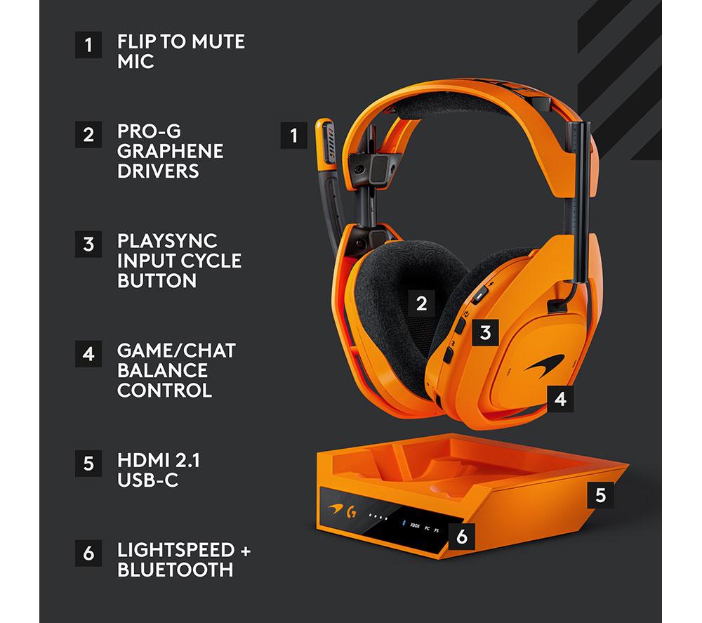 ASTRO A50X Wireless Gaming Headset - McLaren Racing Edition