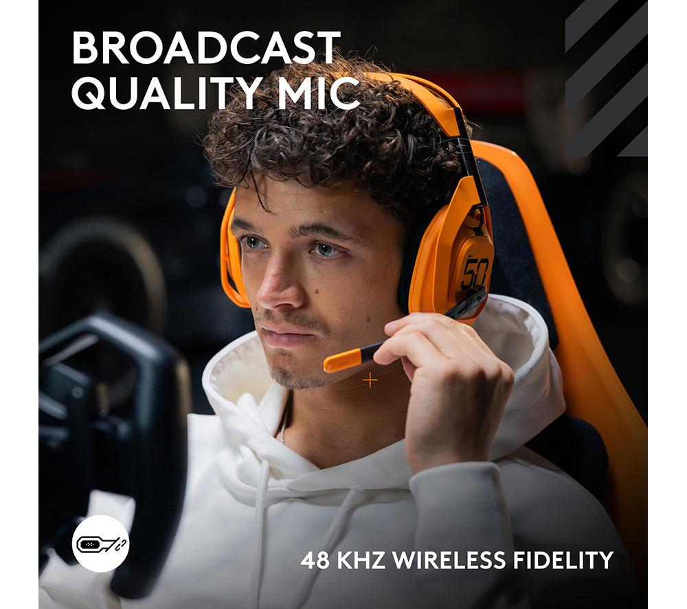ASTRO A50X Kabelloses Gaming-Headset – McLaren Racing Edition