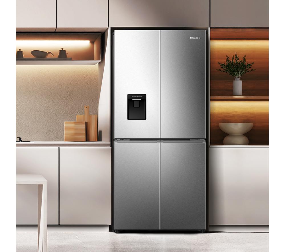 HISENSE PureFlat RQ5P470SMIE American-Style Smart Fridge Freezer - Stainless Steel