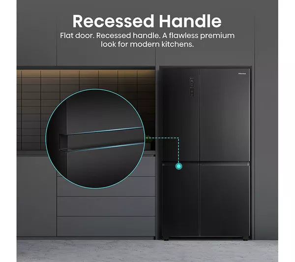 Frigorífico americano inteligente HISENSE PureFlat RS5P668SSFC - Acero inoxidable negro