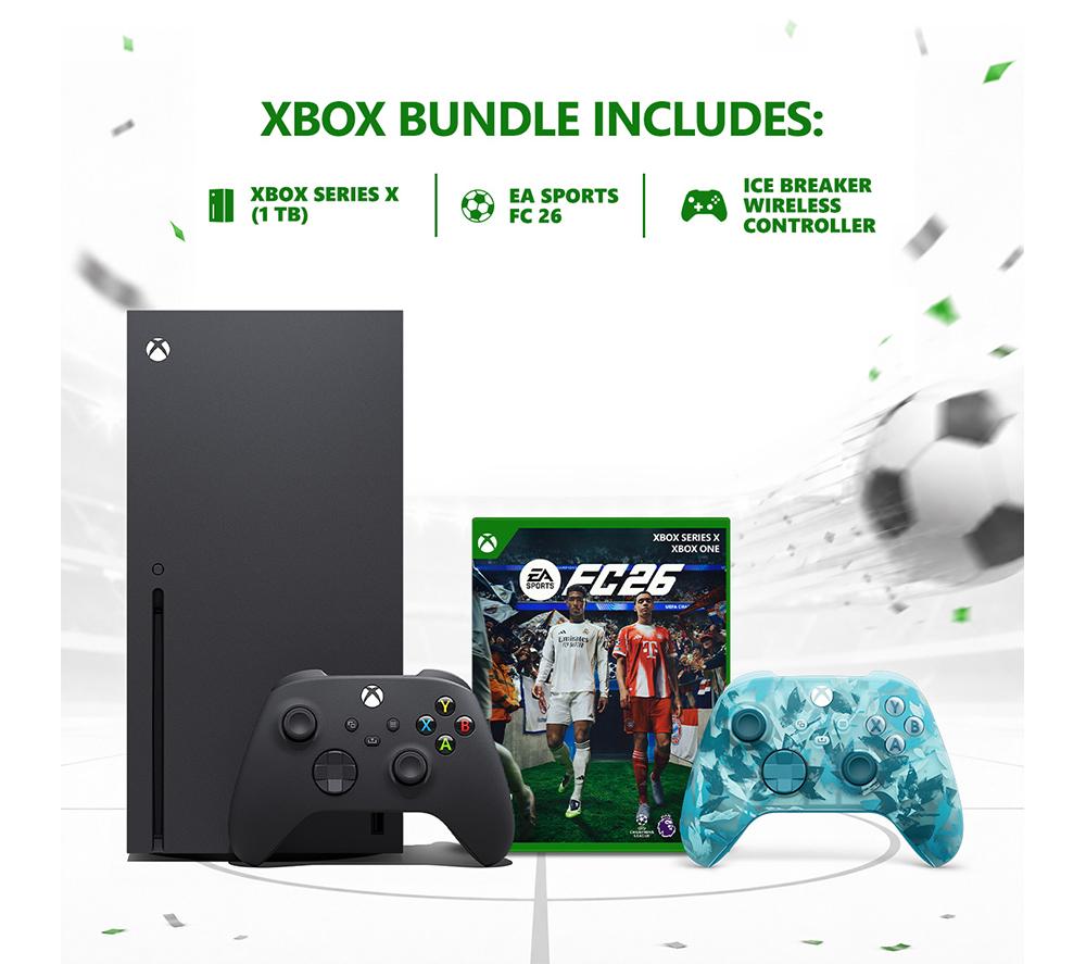 MICROSOFT XBOX Series X (1 TB), Wireless Controller (Ice Breaker Special Edition) & EA Sports FC 26 Bundle