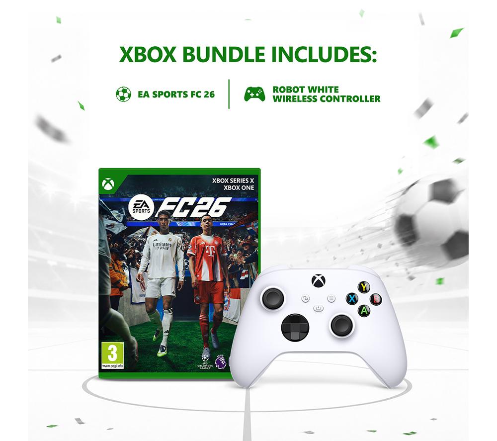 XBOX Wireless Controller (Robot White) & EA Sports FC 26 Bundle