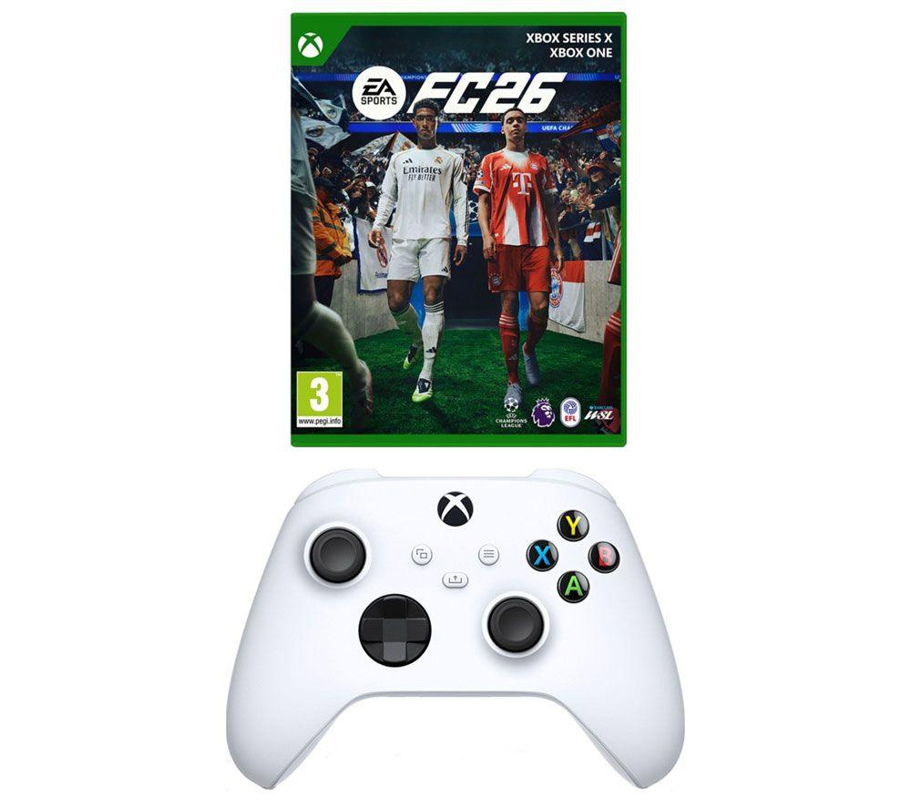XBOX Wireless Controller (Robot White) & EA Sports FC 26 Bundle