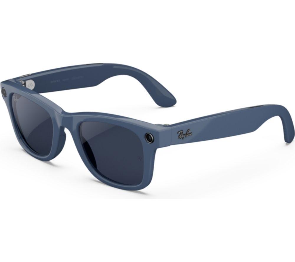 RAY-BAN META Wayfarer (Gen 2) Glasses - Shiny Cosmic Blue with Clear to Sapphire Transitions Lenses