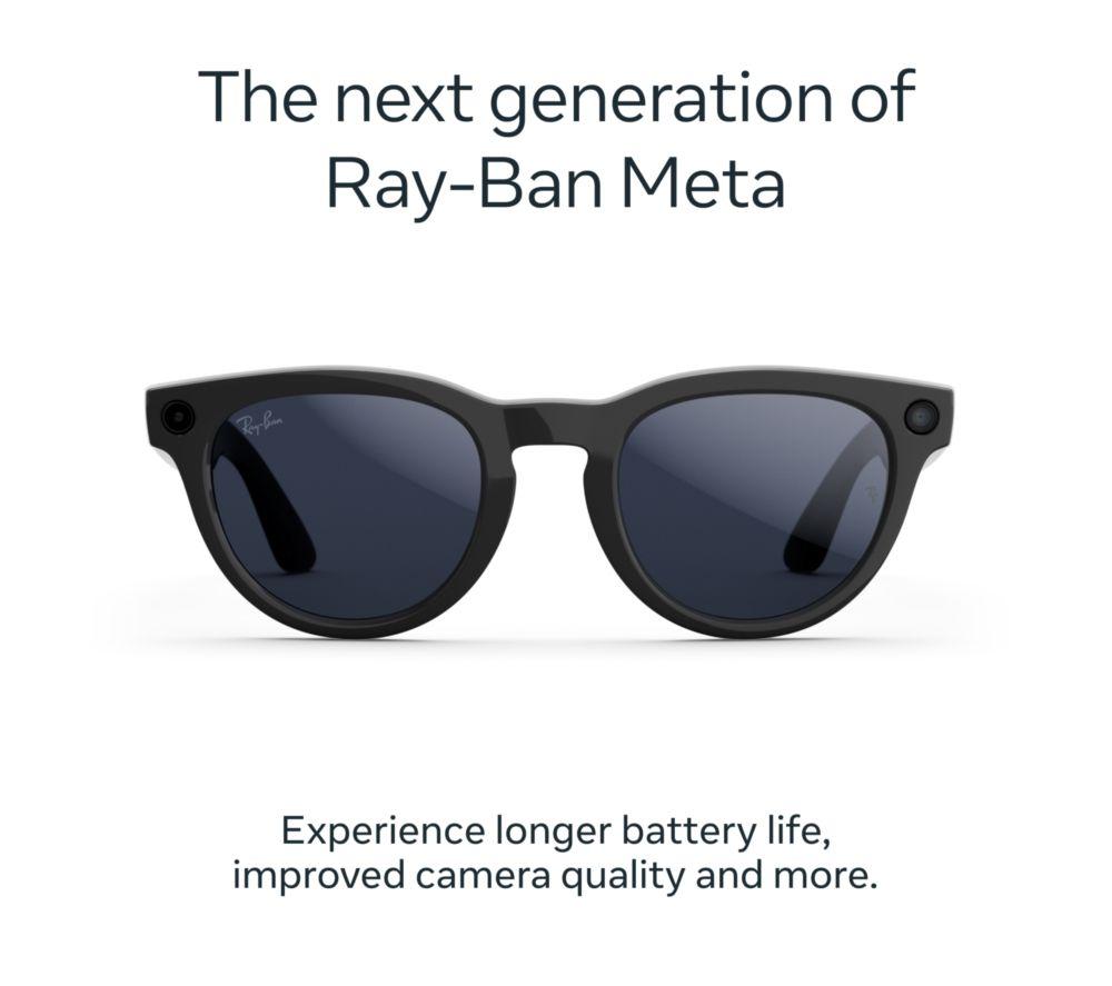 RAY-BAN META Headliner (Gen 2) Glasses - Shiny Black with Clear to Sapphire Transitions Lenses
