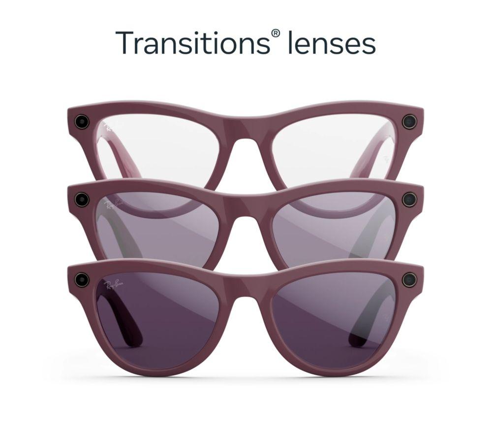RAY-BAN META Skyler (Gen 2) Glasses - Shiny Mystic Violet with Clear to Amethyst Transitions Lenses