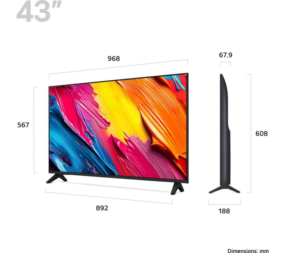 LG QNED70 43" QNED AI 4K HDR Smart TV 2025 - 43QNED70A6A