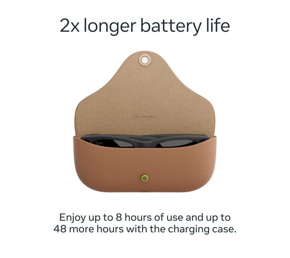 RAY-BAN META Wayfarer (Gen 2) Glasses - Matte Black with Clear to Grey Transitions Lenses